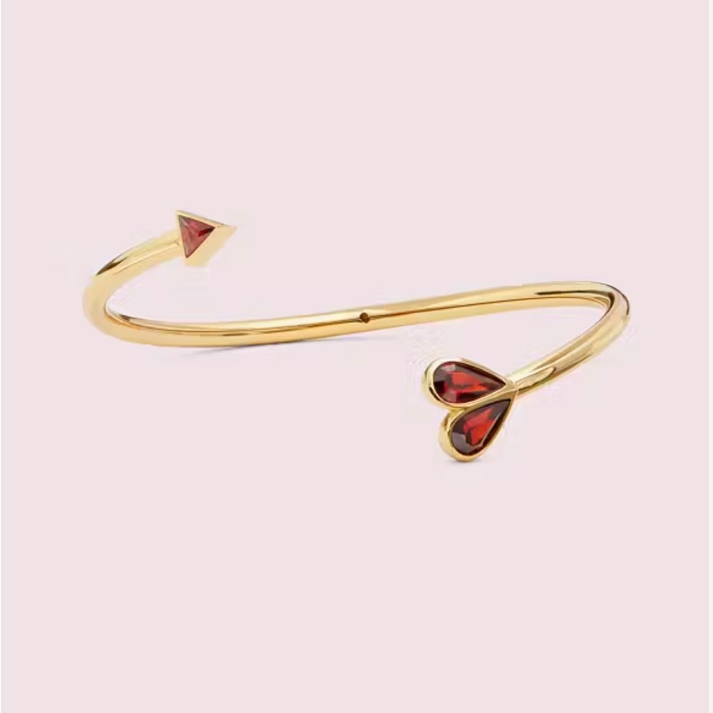 KATE SPADE Rock Solid Open Heart Flex Cuff NWT